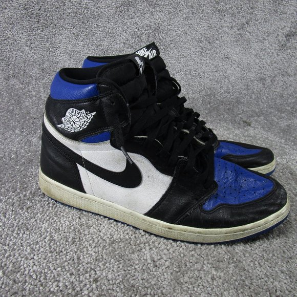 Jordan 1 Retro High Royal Toe Mens Size 14 Blue Black 555088-041 *Beaters main image 7